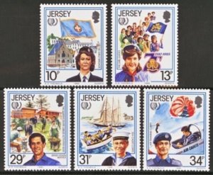 $1 World MNH Stamps (1233), Jersey Scott 356-60, set of 5 MNH Services