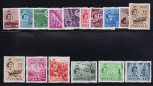 N. Borneo Scott # 261 - 275 Set VF never hinged nice colors cv $ 85 ! see pic !