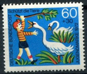 Germany Sc#B484 MNH, 60p+30p multi, Youth: Animal welfare (1972)