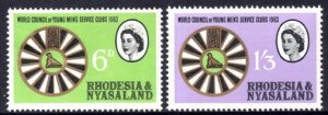 Rhodesia & Nyasaland - 1963 Young Men´s Service Clubs Set MH* SG 48-49