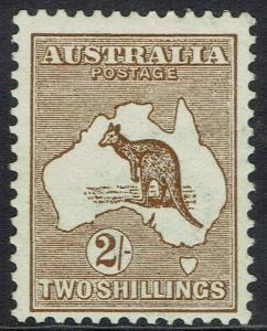 AUSTRALIA 1913 KANGAROO 2/- 1ST WMK 