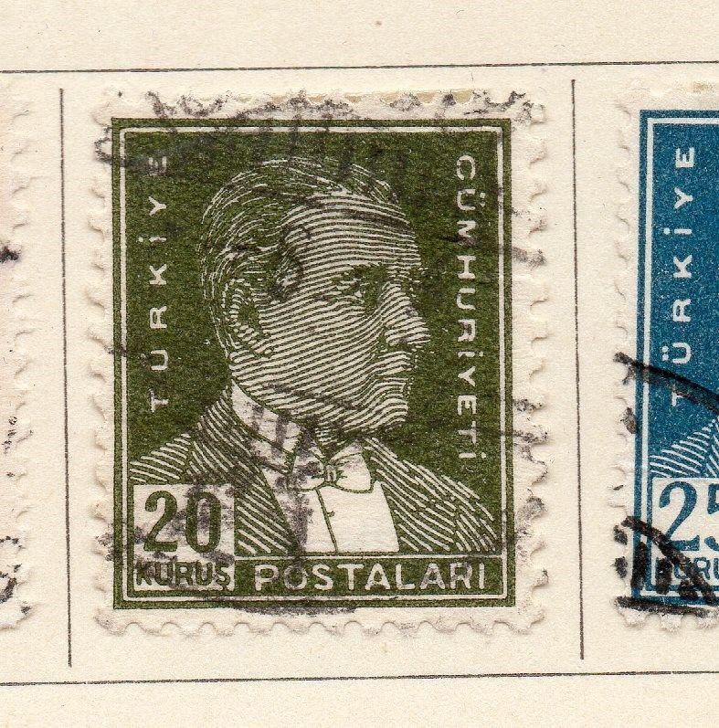 Turkey 1933 Early Issue Fine Used 20k. 247708