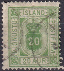 Iceland #O8 F-VF Used CV $50.00 (Z6443)