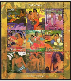 Sao Tome & Principe 2005 PAUL GAUGUIN Nudes Paintings Sheet Perforated Mint (NH)