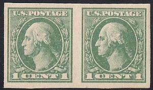 531 1 cent Washington pair Stamp mint OG NH EGRADED VF 81