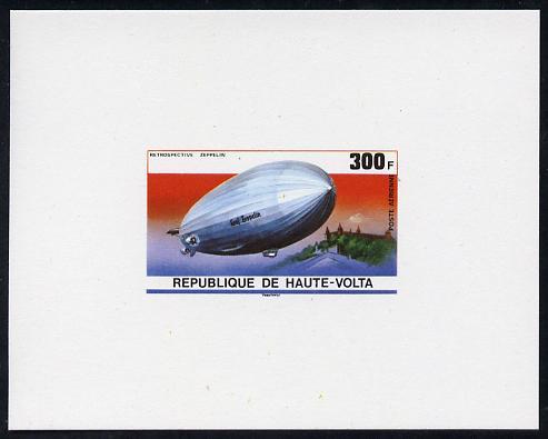 Upper Volta 1976 Zeppelin Airships 300f imperf deluxe pro...