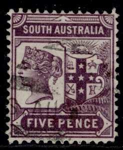 AUSTRALIA - South Australia QV SG238, 5d brown-purple, FINE USED.