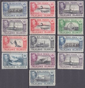 1938 Falkland Islands 78-89 MVLH George VI / Fauna 45,00 €
