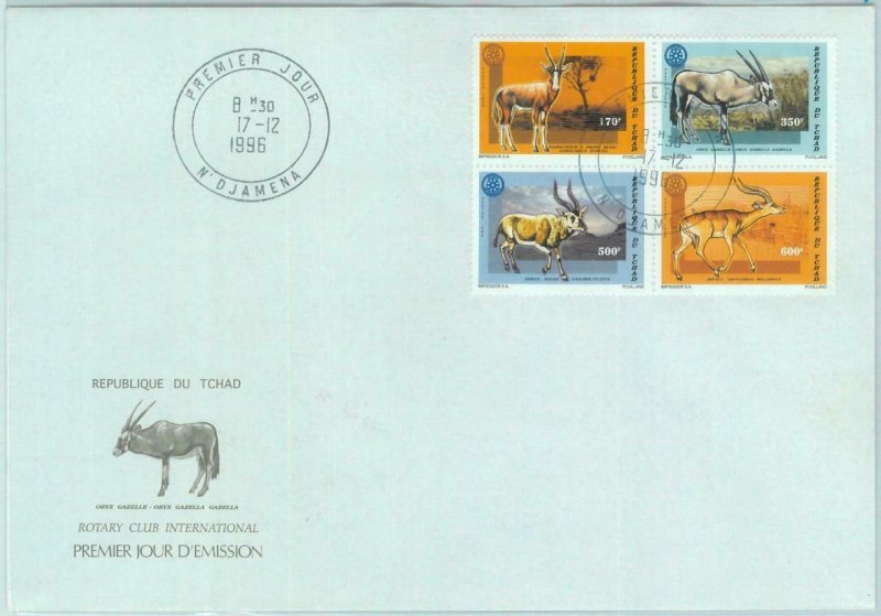 84463 - TCHAD  CHAD  - Postal History - FDC COVER 1996  Animals ROTARY