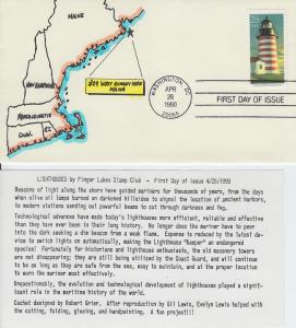 1990 Lighthouses Set of 5 HC Finger Lakes Stamp Club 