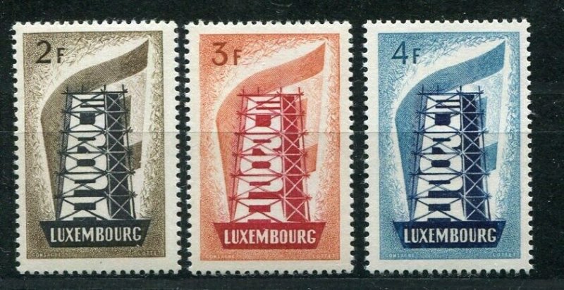 D093677 Europa CEPT 1956 Rebuilding Europe MNH Luxembourg Sc. 318-320