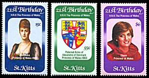 Saint Kitts 93-95, MNH, 21st Birthday of Princess Diana