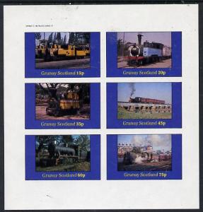 Grunay 1982 Steam Locos #02 imperf set of 6 values (15p t...