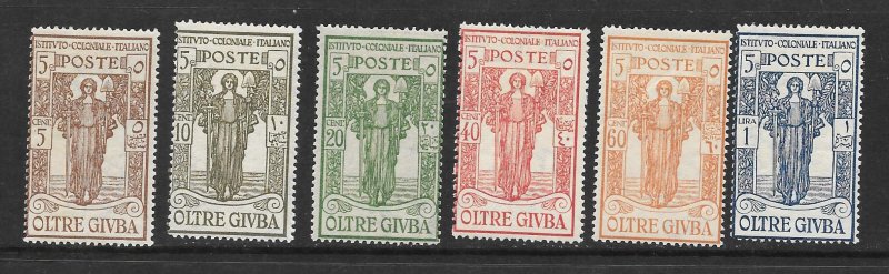 OLTRE GIUBA Scott B1-B6 Mint Complete set semi-postal stamps 2019 CV $7.20