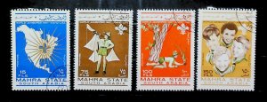 1967 Mahra State Scouting World Jamboree Idaho USA Used Full Set A22P3F7681-