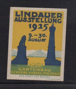 German Advertising Stamp - 1925 Lindauer Horticultural Exposition 