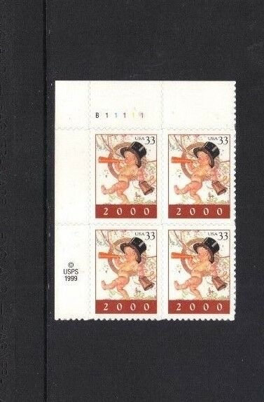 US Scott #3369 Plate Block Fine/Very Fine MNH Cat. Value $3.00             #230x