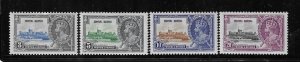 HONG KONG- SCOTT #147-150 1935 SILVER JUBILEE ISSUE- MINT NEVER HINGED