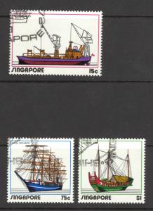 Singapore Sc# 164-166 Used 1972 Neptune Ruby