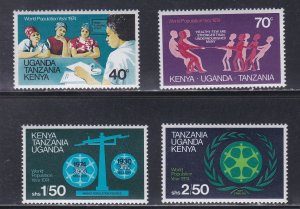 Kenya - Uganda - Tanganyika # 296-299, World Population Year, Mint NH, 1/2 Cat