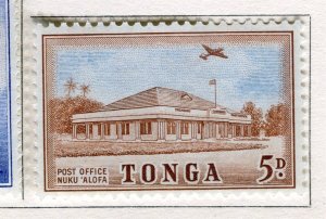 TONGA; 1953 early Pictorial issue Mint hinged 5d. value
