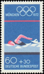 Germany #B485-B488, Complete Set(4), 1972, Olympics, Never Hinged