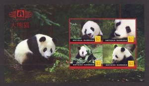 Antigua Sc# 3120 MNH Beijing 2010 / Pandas (M/S)