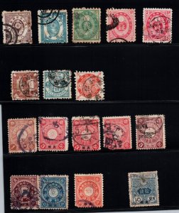 Japan Nippon stamp collection lot China ocupation early century postmarks perfin