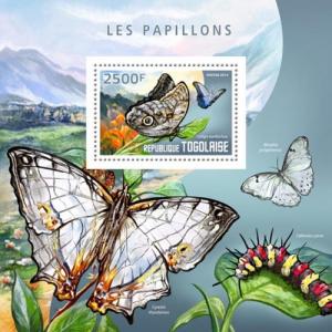 TOGO 2014 SHEET BUTTERFLIES INSECTS tg14411b