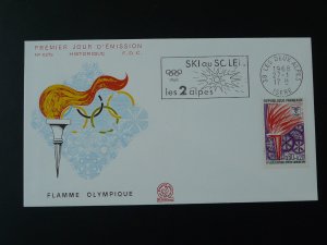 olympic games Grenoble FDC with postmark France 1968