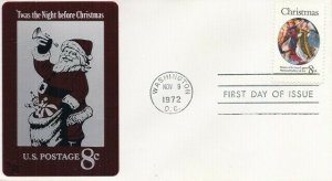 1471 8c CHRISTMAS 1972 - Sarzin Metallic cachet