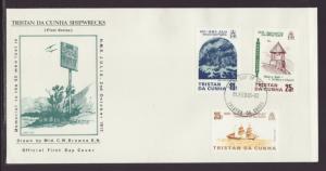 Tristan Da Chuna 368-370 Shipwrecks 1985 U/A FDC