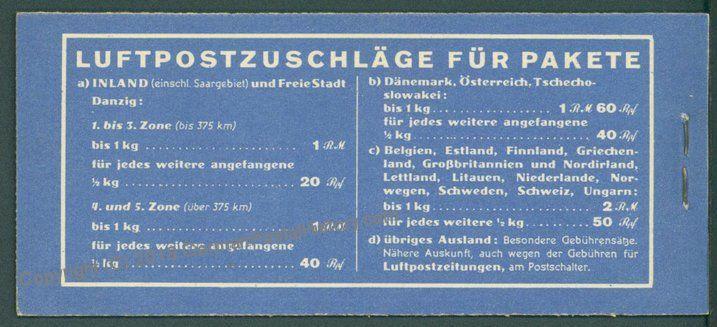 Germany 1931 MH20.2 Luftpost Airmail All Original Stamp Booklet Markenheft 63537