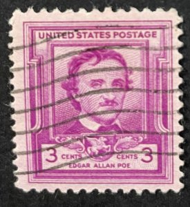 US #986 Used F/VF 3c Edgar Allan Poe 1949 [B28.3.3]