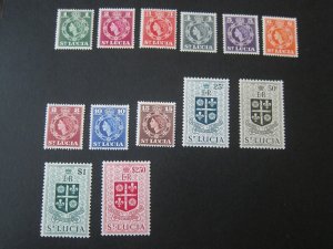 St Lucia 1953 Sc 157-69 set MNH/MLH