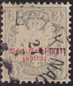 GERMANY Bayern Bavaria [Porto] MiNr 0004 ( O/used ) [01]