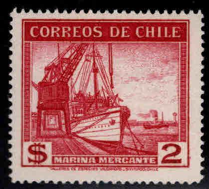 Chile Scott 224 MH* Ship stamp