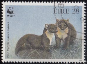 Ireland 1992 used Sc #868 28p Pine Martens WWF