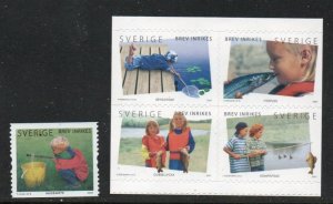 Sweden Sc 2562-2563 2007 Children Fishing stamp set mint NH