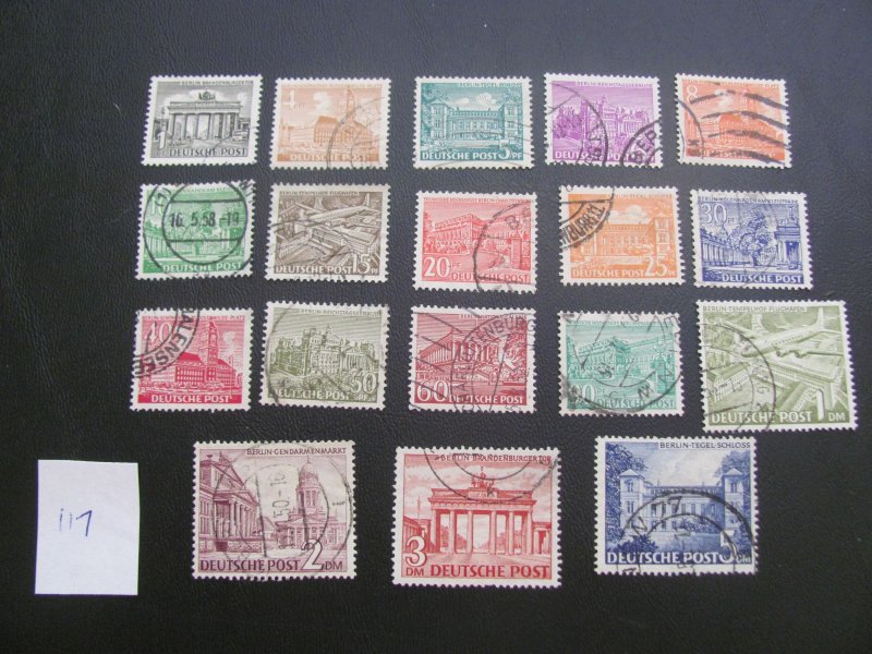 BERLIN 1949 USED SC 9N42-9N60 SET XF  $37 (117)