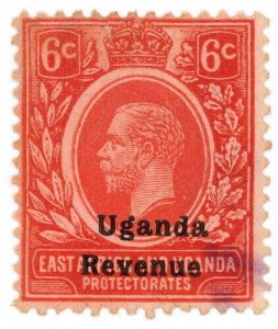(I.B) KUT Revenue : Uganda Duty 6c (1918)