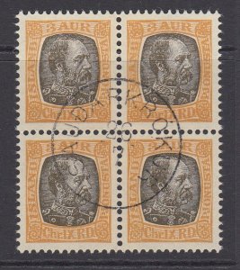 Iceland, Scott O13, used block of four