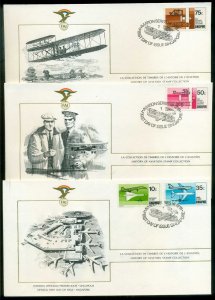 Singapore 1978 History of Aviation, FAI 3xFDC lot79587