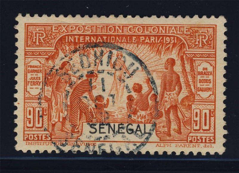 SENEGAL - 1932 - CACHET À DATE DE SEDHIOU SUR 90c EXPO COLONIALE (Yv.112)