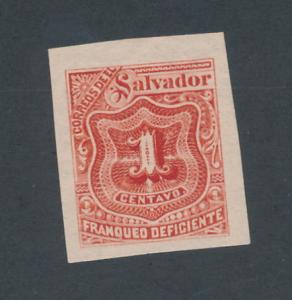 El Salvador 1846 Scott J17 MH - 1c, Numeral