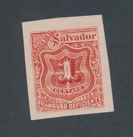 El Salvador 1846 Scott J17 MH - 1c, Numeral