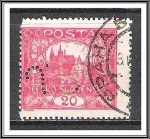 Czechoslovakia #45 Hradcany Perfin Used