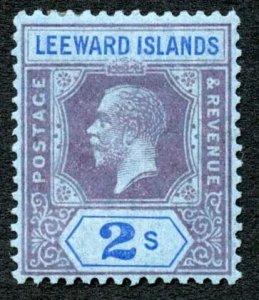 Leeward Is SG55 KGV 2/- Wmk Mult Crown CA Die 2 Superb M/M Cat 20 pounds