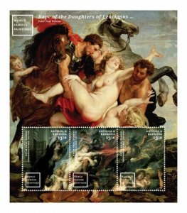 Antigua and Barbuda - 2015 - World famous Paintings - Sheet of 3 - MNH