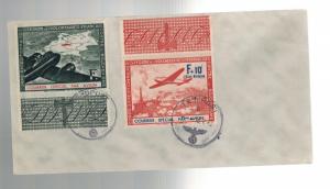 1942 France Cover Waffen SS Foreign Legion Volunteer Stamps with Tabs Airmails